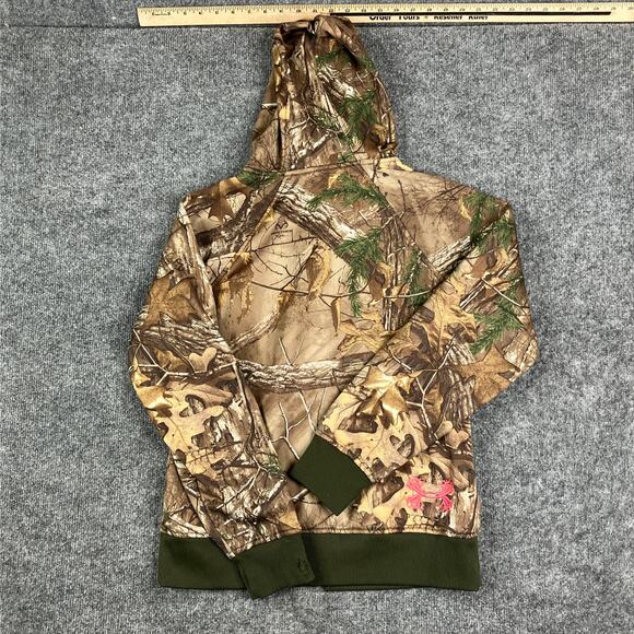 Under Armour Hoodie Womens Size S Camo ColdGear Full Zip Fleece Lined - Picture 7 of 10